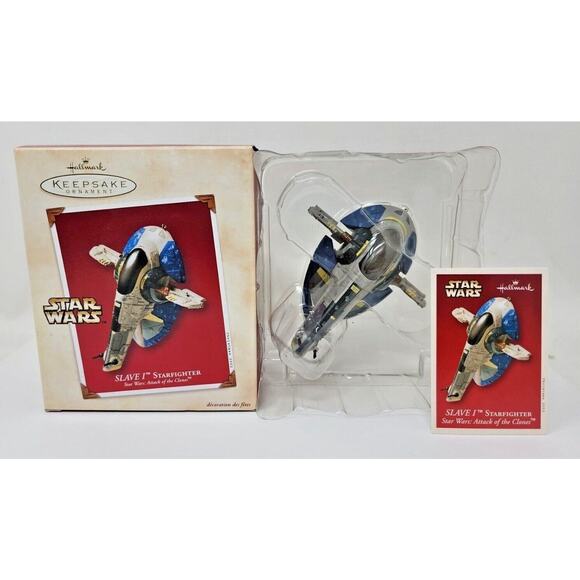 2002 Hallmark Keepsake Star Wars SLAVE 1 Starfighter Boba...